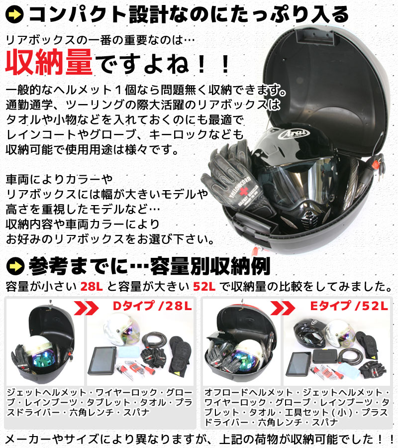バイク用 32l 大容量 リアボックス トップケース ベース付 シルバー Cタイプ