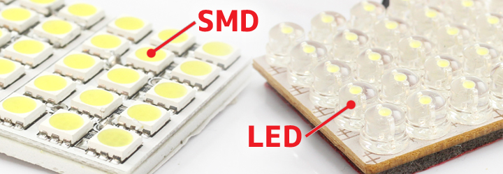 SMDとLEDの比較画像