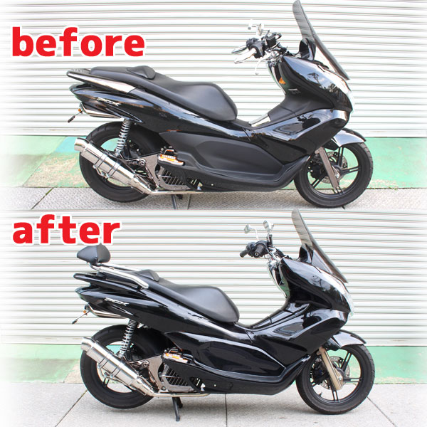 Pcx125用 Jf28 インナーカウル 12点フルセット 艶あり ブラック塗装済み