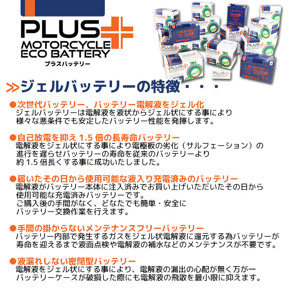 オートバイ用プラスバッテリーPTZ6V 1年保証付き
