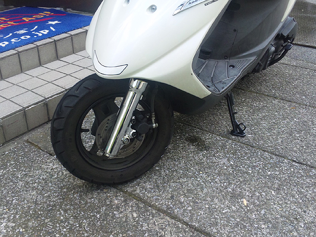 スズキ アドレスV125/G/S(CF46A/CF4EA/CF4MA)用:メッキフロントフォークカバー